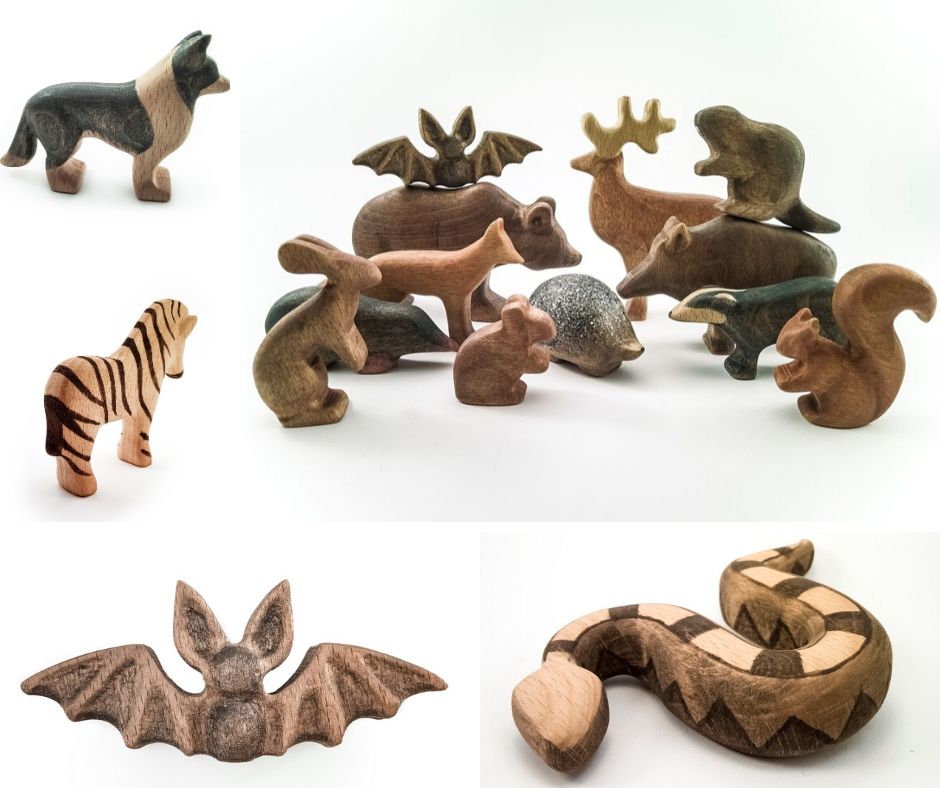 Spielzeugfiguren aus Holz