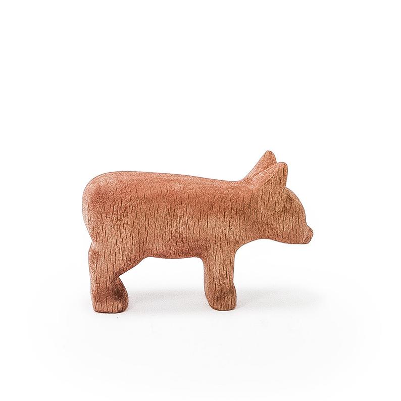 wooden piglet toy