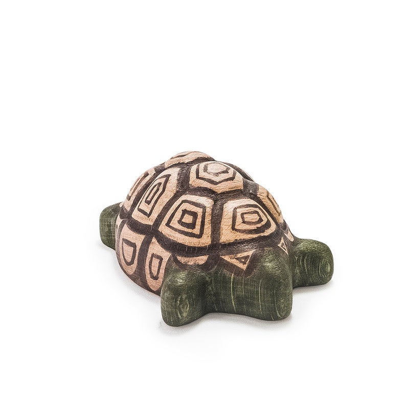 wooden toy spurred tortoise