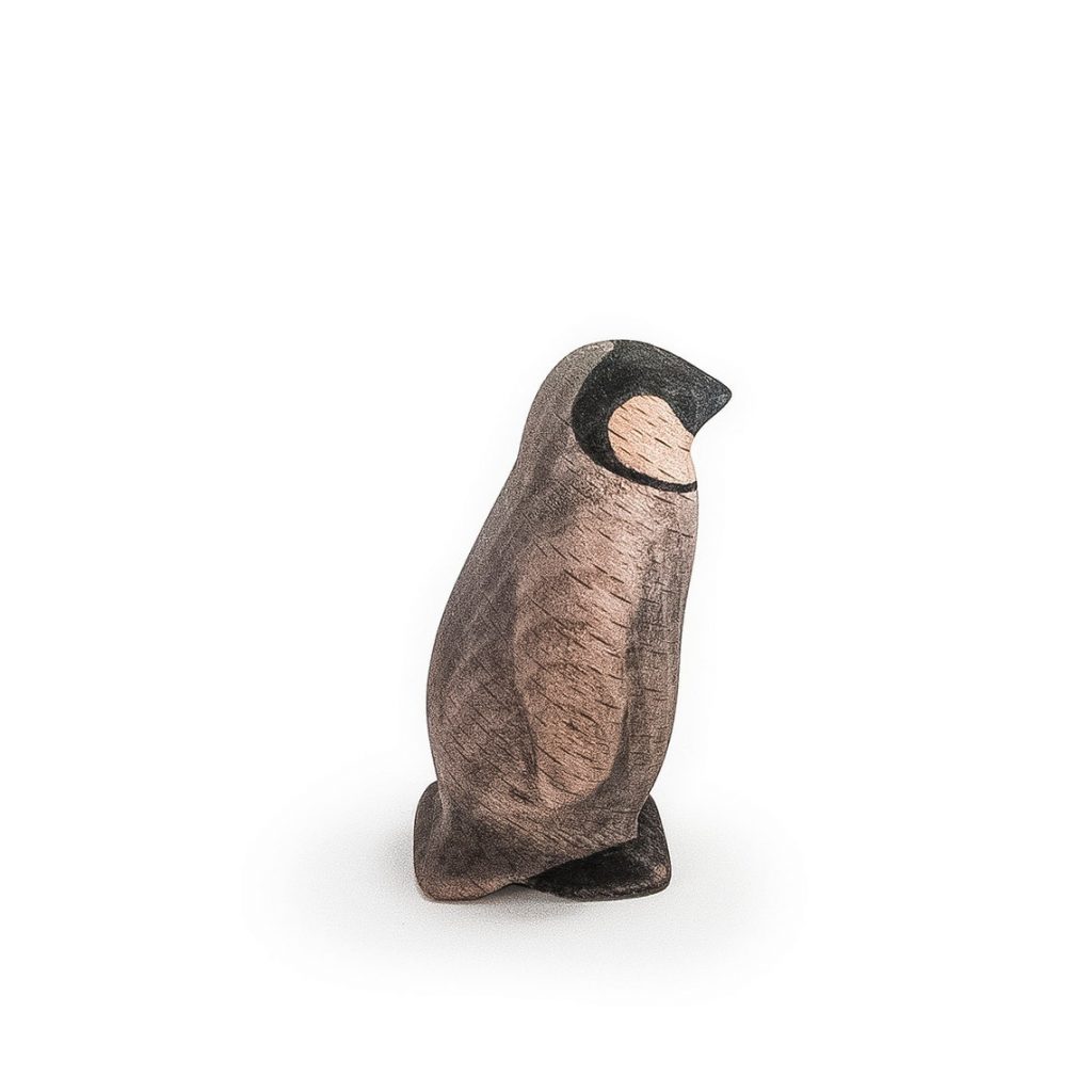 wooden penguin baby