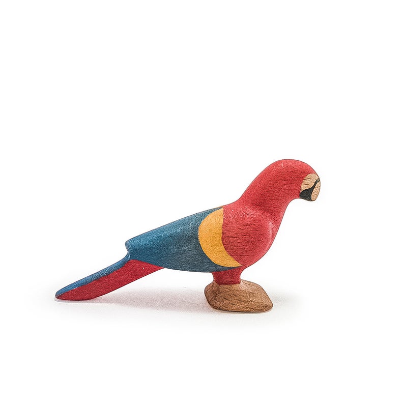 Wooden toy birds.