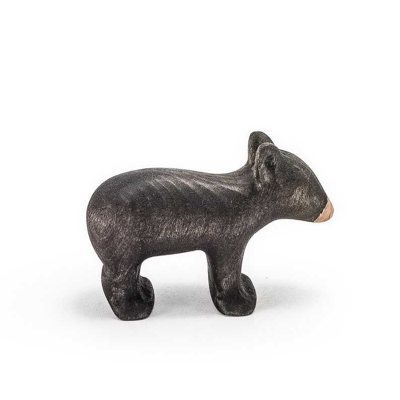 wooden black bear cub