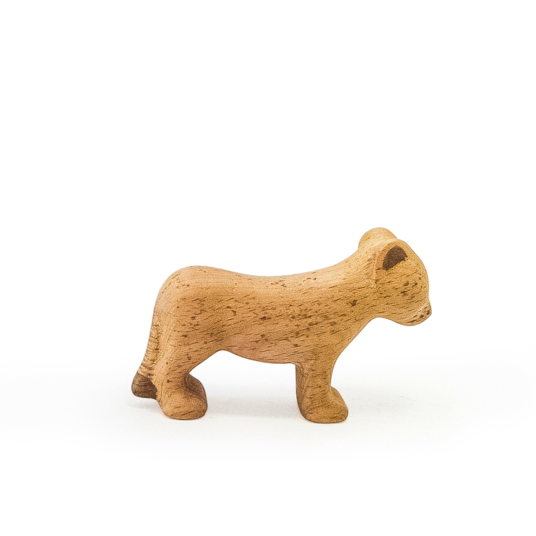 wooden lion cub toy
