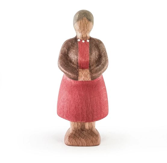 wooden granfma figurine